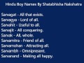 Hindu baby boy names according to shatabhisha nakshatra