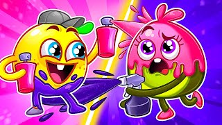 Blue vs. Pink Challenge 👠✨ Kids Cartoon Fun for Learning and Play with Pit & Penny Family 🥑