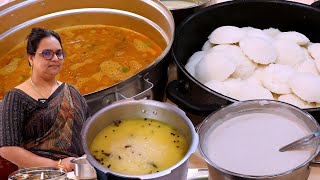 35 பேருக்கு இட்லி பொங்கல் சாம்பார் சட்னி | Breakfast in Tamil | idli | pongal | sambar | chutney