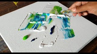 Easy Abstract Floral Painting / Acrylics & Palette knife / Demonstration /Project 365 days/Day #0246
