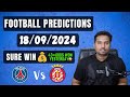 Football Predictions Today 18/9/2024 | Soccer Predictions |Football Betting Tips - Championship Leag