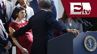 VIDEO: Barack Obama interrumpe su discurso para ayudar a mujer embarazada / Vianey Esquinca