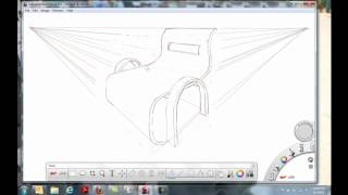 Drawing a chair in 2 point perspective