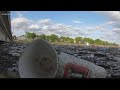 Trash and debris piling up in the River Des Peres