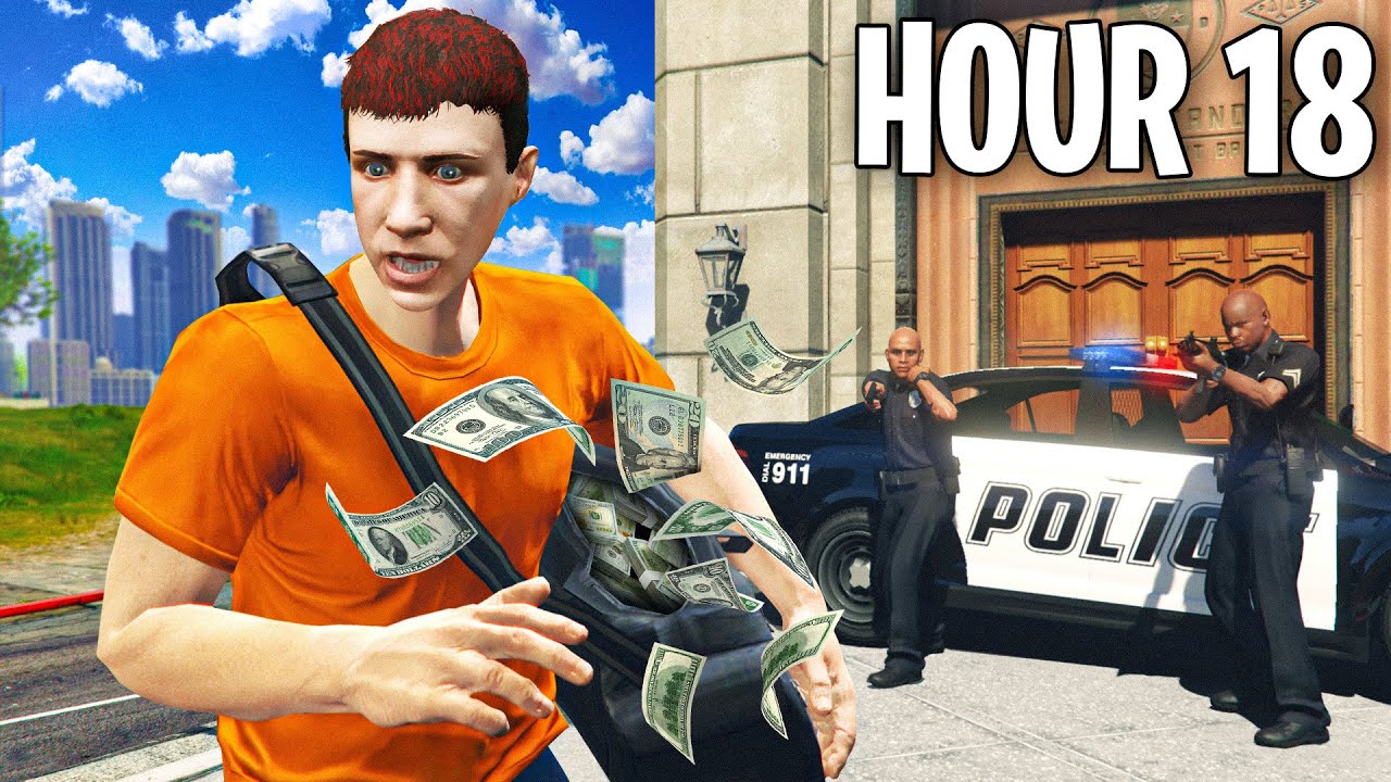 I Spent 24 Hours Robbing Banks In GTA 5 - YouTube