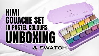 Unboxing the Himi Pastel Gouache 18 Colors Set! 🎨✨