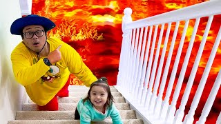 The Floor is Lava Pretend Play Story with Maddie