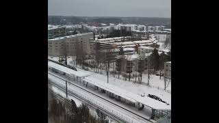 7 #tapanila #winter #bridge #railway #helsinki #Dronelife #train #landscape #maisema #drones