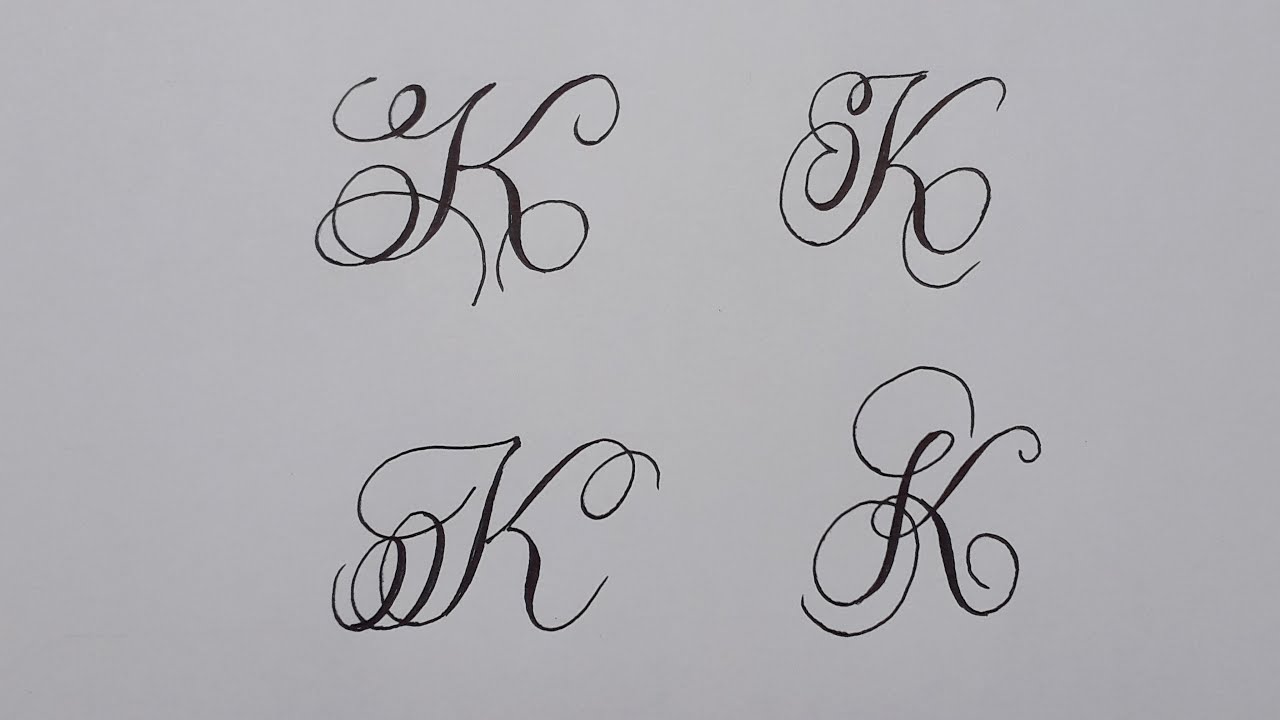 Cursive Uppercase K