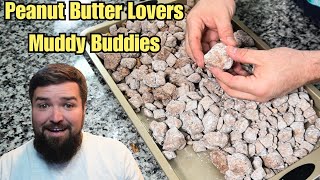 Peanut Butter Lover's Muddy Buddies - Chex Mix Treat (Reindeer Food)