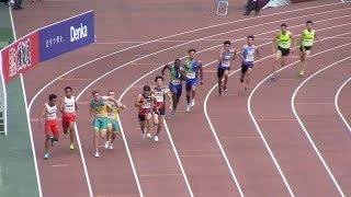 男子4x100mリレー：日本がアメリカを抑えて優勝_セイコーGolden Gran Prix 陸上 2019 大阪