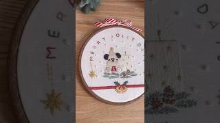 【刺繍】リルリンリンの刺繍してみた🔔‎🎄🤍#shorts #リルリンリン#Disney#christmas