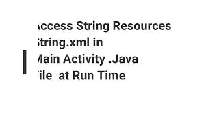 Runtime String Resources Access in Android