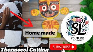 How to make Jagannath with Thermocol at home🎨#art #handmade #home #jagannath #drawing #india SL arts