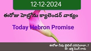 12-12-2024 ఈరోజు హెబ్రోను క్యాలెండర్ వాక్యం # today hebron promise //🙏🙏🙏