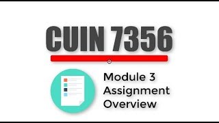 Module 3 Assignment Overview