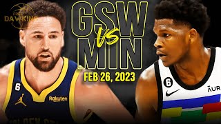 Golden State Warriors vs Minnesota Timberwolves Full Game Highlights | Feb 26, 2023 | FreeDawkins