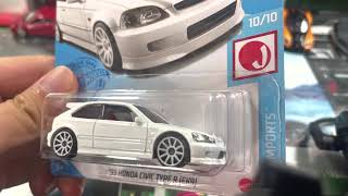 ミニカー紹介　Vol.104 hotwheels '99 Honda Civic Type R EK9