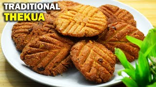 Traditional Khasta Thekua ছাঁচ ছাড়া সবথেকে সহজ উপায়ে - Bihari Thekua Recipe With Atta Jaggery