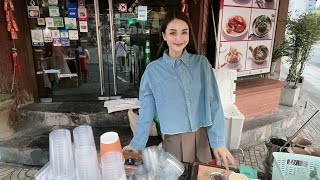 LIVE New Year Special - Street Café - 🤗 Ploysai Coffee Lady in Bangkok Thailand - Thai Street Food