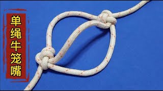 How to tie the livestock at home, a rope teaches you to make a single rope cow bridle