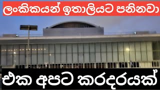 ලංකිකයන් ඉතාලිට හොරෙන් එනවා. ඉතාලි ලොක්කෙක් කියයි