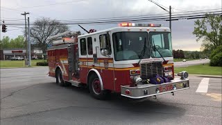 Queensbury Central Fire Engine 315, Engine 318, and Tower 1 Responding