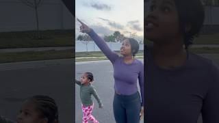 Mom and daughter sees a spaceship for the first time #shorts