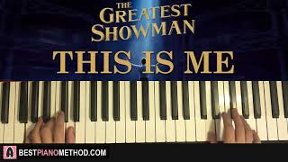 HOW TO PLAY - The Greatest Showman - This Is Me (Piano Tutorial Lesson)