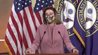 LIVE: House Speaker Nancy Pelosi speaks a day after the Biden-Harris inauguration