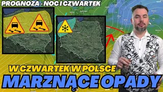 UWAGA NA DROGACH. Opady marznące, gołoledź i ocieplenie. Front ciepły niżu Charlie.