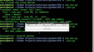 Python - GTK GUI - Tutorial #13 - Add to ComboBox
