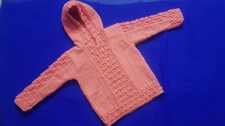 Knitting woolen hoodie sweater for 1 to 2 year old baby| Easy hoodie knitting |Woolen Tutorial # 30