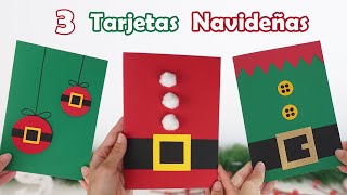 3 TARJETAS NAVIDEÑAS FÁCILES🎄