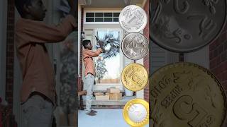 Spining Coin 🪙to sanke Rabbit bear & Cat Funny magical vfx kinemaster editing #shortsfeed #trending