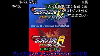 ロックマンエグゼ2～6　ラスダンBGMメドレー＋エグゼ1　学校の電脳