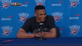 Russell Westbrook Thanks OKC Thunder After Return Game | Press Conference Highlights