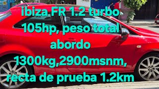 top speed SEAT IBIZA FR TURBO 1.2 MANUAL.