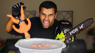 EXPERIMENT!! STRETCH ARMSTRONG TOY VS LIQUID NITROGEN / CHAINSAW, AND MORE!! *IMPOSSIBLE CHALLENGE*