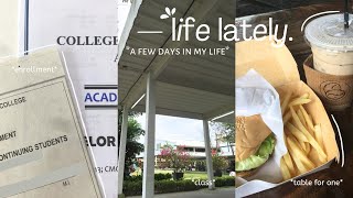 Vlog 68 .𖥔˚ life lately 🌷me time, enrollment, scrapbook, boba with besties, chill days 🍃