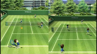 Wii Sports: Tennis 3 player Netplay 60fps