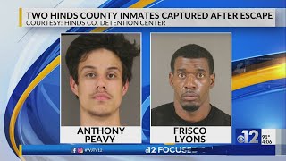 Two Hinds County inmates captured after escape from work center