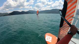 Walchensee, 02 06 20 Windsurfen mit Patrik F-Race140, Loftsails Switchblade 8,5 und MS-Fins 44