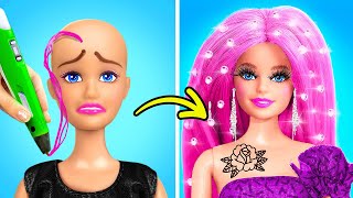 Doll Hair Makeover: Stunning Styles & Colors 💇‍♀️🌈 *DIY Doll Magic Crafts*