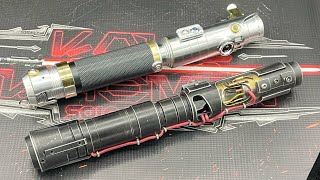 Dan's KY Jedi Killer and Starfall Scrapflex Lightsabers with Proffie