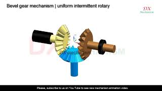 bevel gear mechanism uniform intermittent rotary