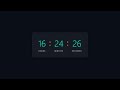 🕒  Dynamic Digital Clock with Glowing Neon Effects  HTML _ CSS _  JavaScript Tutorial #html #css #js
