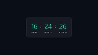 🕒 Dynamic Digital Clock with Glowing Neon Effects HTML _ CSS _ JavaScript Tutorial #html #css #js
