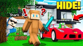 $10,000,000 MANSION HIDE AND SEEK in MINECRAFT! (With Unspeakable & Shark)