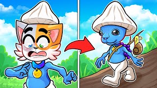 De GATITO a GATO PITUFO! 😱🔵 SMURF CAT en MINECRAFT!